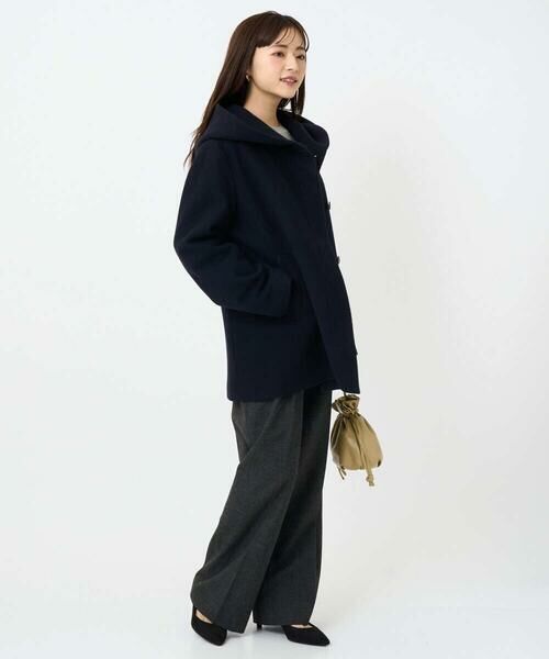 Maison de CINQ / メゾン ドゥ サンク その他アウター | 【小さいサイズ】エアリアルウール ミドル丈フーデットコート | 詳細18
