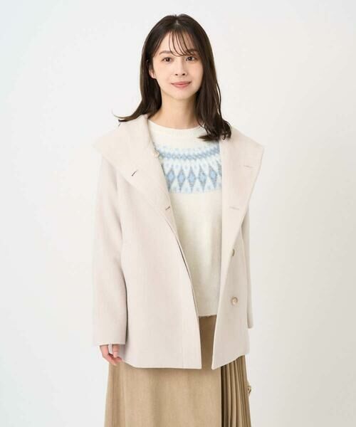 Maison de CINQ / メゾン ドゥ サンク その他アウター | 【小さいサイズ】エアリアルウール ミドル丈フーデットコート | 詳細2