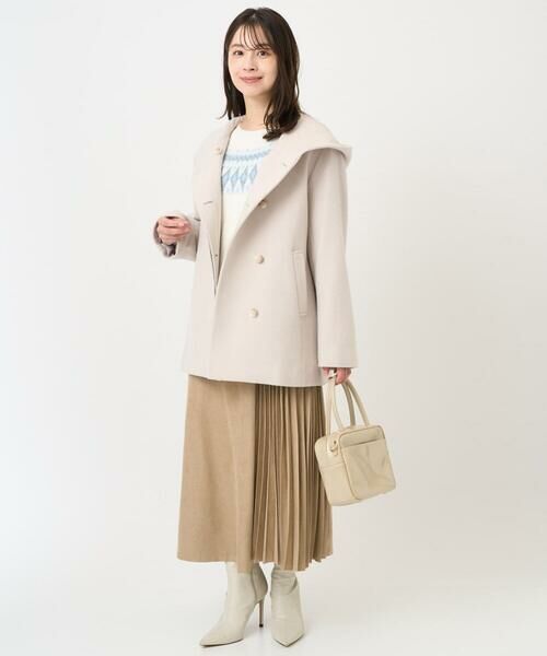 Maison de CINQ / メゾン ドゥ サンク その他アウター | 【小さいサイズ】エアリアルウール ミドル丈フーデットコート | 詳細20