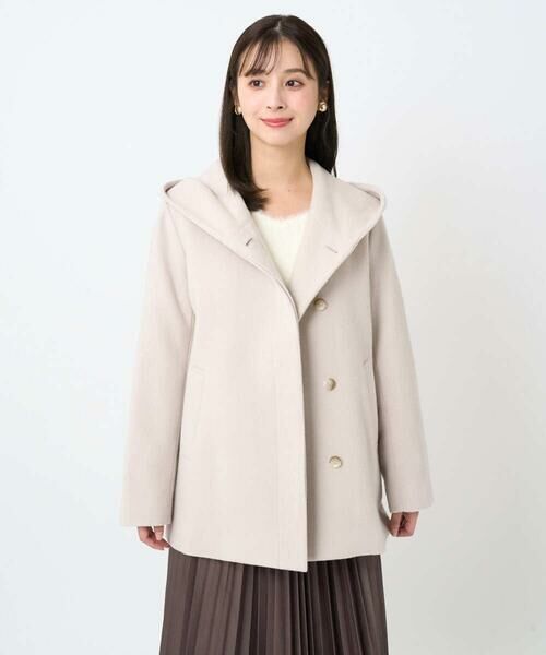 Maison de CINQ / メゾン ドゥ サンク その他アウター | 【小さいサイズ】エアリアルウール ミドル丈フーデットコート | 詳細3