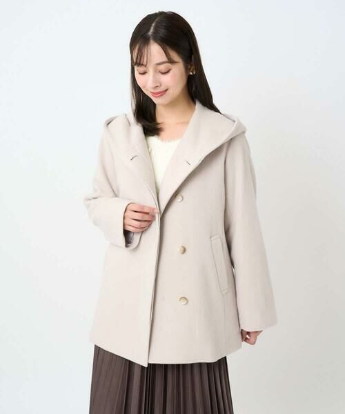Maison de CINQ / メゾン ドゥ サンク その他アウター | 【小さいサイズ】エアリアルウール ミドル丈フーデットコート | 詳細4