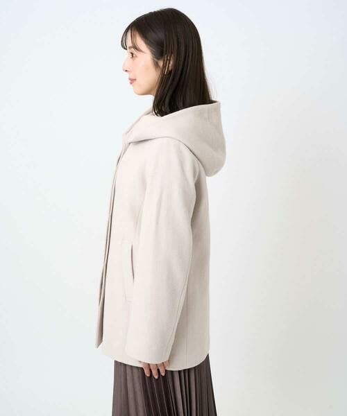 Maison de CINQ / メゾン ドゥ サンク その他アウター | 【小さいサイズ】エアリアルウール ミドル丈フーデットコート | 詳細7
