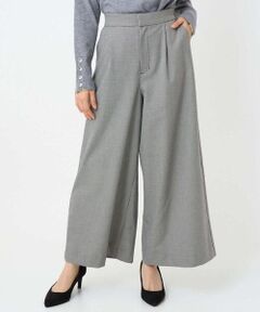 Maison de CINQ / メゾン ドゥ サンク チノ・ワークパンツ | 【小さいサイズ】千鳥柄ガウチョパンツ/洗える