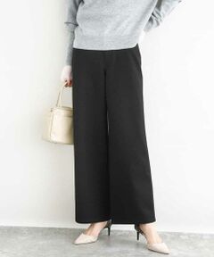 Maison de CINQ / メゾン ドゥ サンク チノ・ワークパンツ | 【小さいサイズ】裏起毛ブーツカットシルエットデニムワイドパンツ/洗濯機で洗える