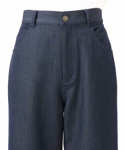 Maison de CINQ / メゾン ドゥ サンク チノ・ワークパンツ | 【小さいサイズ】裏起毛ブーツカットシルエットデニムワイドパンツ/洗濯機で洗える | 詳細25