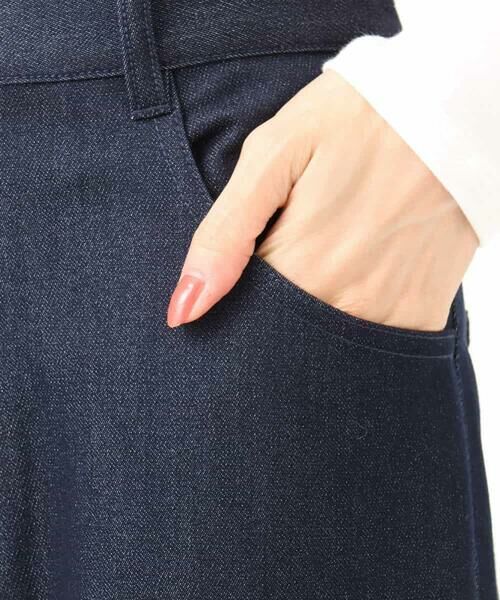 Maison de CINQ / メゾン ドゥ サンク チノ・ワークパンツ | 【小さいサイズ】裏起毛ブーツカットシルエットデニムワイドパンツ/洗濯機で洗える | 詳細27