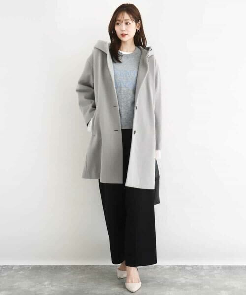 Maison de CINQ / メゾン ドゥ サンク チノ・ワークパンツ | 【小さいサイズ】裏起毛ブーツカットシルエットデニムワイドパンツ/洗濯機で洗える | 詳細5