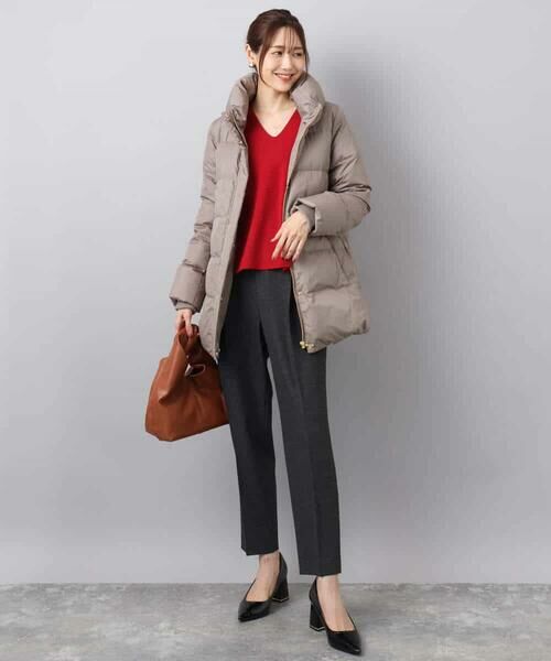 Maison de CINQ / メゾン ドゥ サンク チノ・ワークパンツ | 【小さいサイズ】ツイード調両面起毛テーパードパンツ/洗える | 詳細13