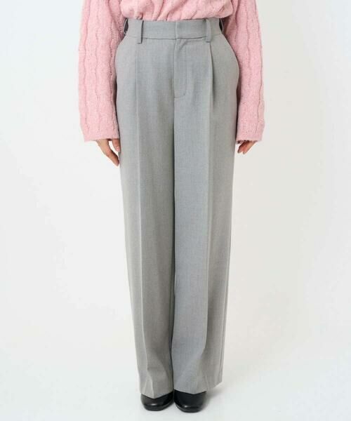 Maison de CINQ / メゾン ドゥ サンク チノ・ワークパンツ | 【小さいサイズ】ツイード調両面起毛ワイドパンツ/洗える | 詳細13