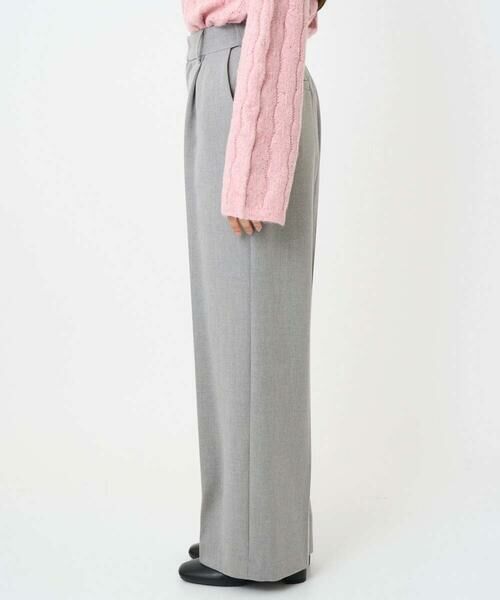 Maison de CINQ / メゾン ドゥ サンク チノ・ワークパンツ | 【小さいサイズ】ツイード調両面起毛ワイドパンツ/洗える | 詳細14