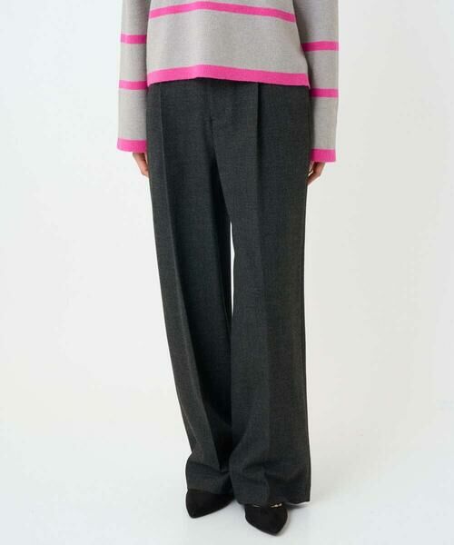 Maison de CINQ / メゾン ドゥ サンク チノ・ワークパンツ | 【小さいサイズ】ツイード調両面起毛ワイドパンツ/洗える | 詳細3