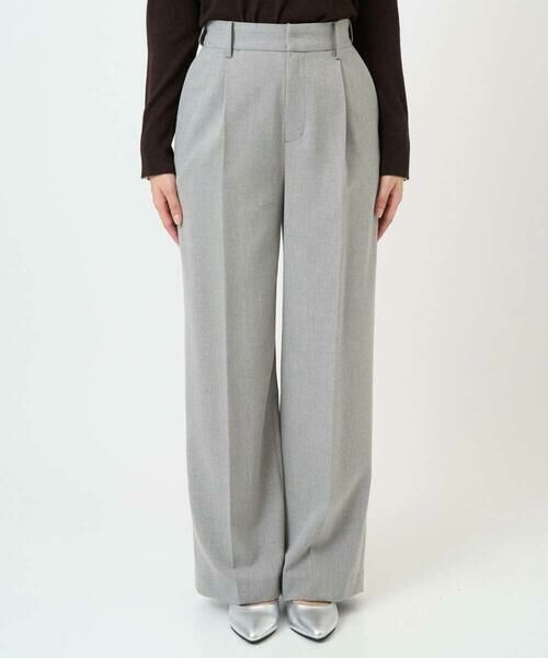 Maison de CINQ / メゾン ドゥ サンク チノ・ワークパンツ | 【小さいサイズ】ツイード調両面起毛ワイドパンツ/洗える | 詳細5