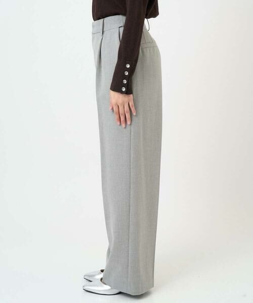 Maison de CINQ / メゾン ドゥ サンク チノ・ワークパンツ | 【小さいサイズ】ツイード調両面起毛ワイドパンツ/洗える | 詳細6