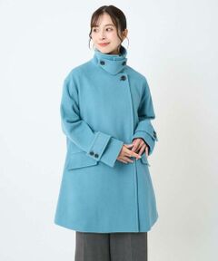 Maison de CINQ / メゾン ドゥ サンク その他アウター | 【小さいサイズ】SUPER100sウール スタンドカラーミドルコート