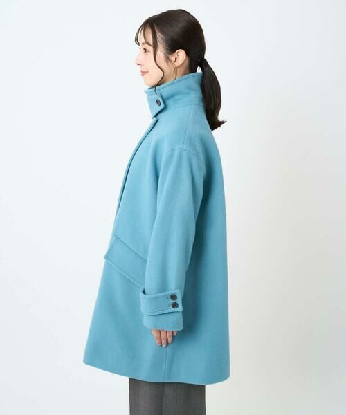 Maison de CINQ / メゾン ドゥ サンク その他アウター | 【小さいサイズ】SUPER100sウール スタンドカラーミドルコート | 詳細11