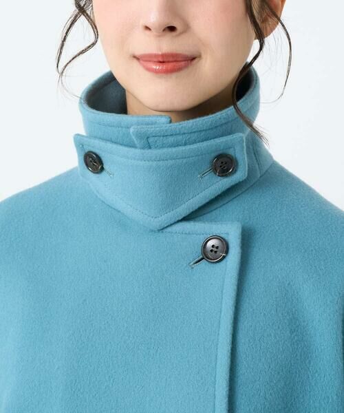 Maison de CINQ / メゾン ドゥ サンク その他アウター | 【小さいサイズ】SUPER100sウール スタンドカラーミドルコート | 詳細13