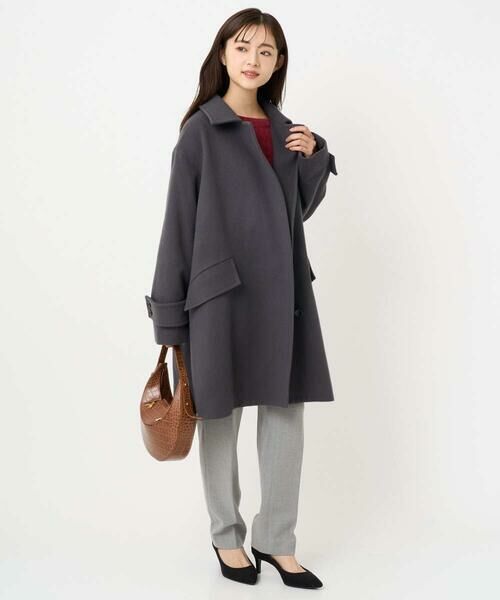 Maison de CINQ / メゾン ドゥ サンク その他アウター | 【小さいサイズ】SUPER100sウール スタンドカラーミドルコート | 詳細22