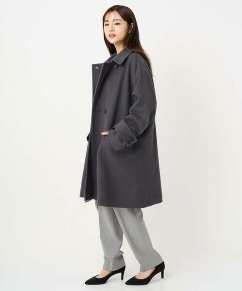 Maison de CINQ / メゾン ドゥ サンク その他アウター | 【小さいサイズ】SUPER100sウール スタンドカラーミドルコート | 詳細23