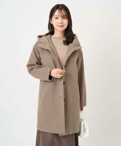 Maison de CINQ / メゾン ドゥ サンク その他アウター | 【小さいサイズ】SUPER100sウール フーデットミドルコート