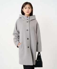 Maison de CINQ / メゾン ドゥ サンク その他アウター | 【小さいサイズ】SUPER100sウール フーデットミドルコート