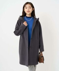 Maison de CINQ / メゾン ドゥ サンク その他アウター | 【小さいサイズ】SUPER100sウール フーデットミドルコート