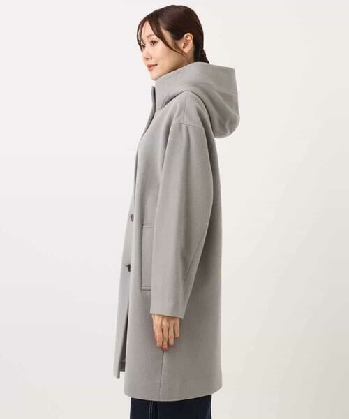 Maison de CINQ / メゾン ドゥ サンク その他アウター | 【小さいサイズ】SUPER100sウール フーデットミドルコート | 詳細11