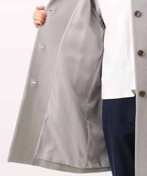 Maison de CINQ / メゾン ドゥ サンク その他アウター | 【小さいサイズ】SUPER100sウール フーデットミドルコート | 詳細18