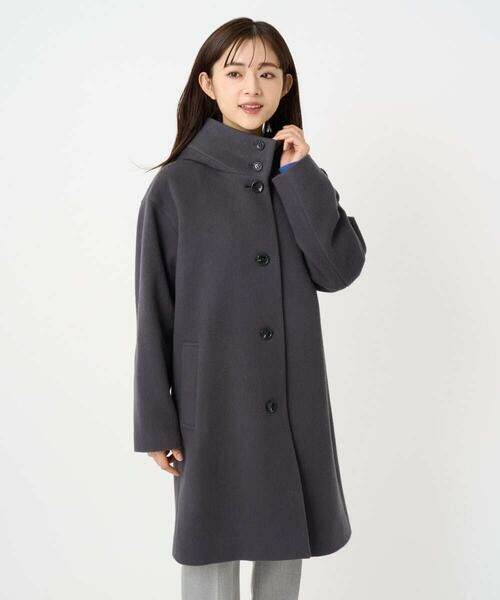 Maison de CINQ / メゾン ドゥ サンク その他アウター | 【小さいサイズ】SUPER100sウール フーデットミドルコート | 詳細2