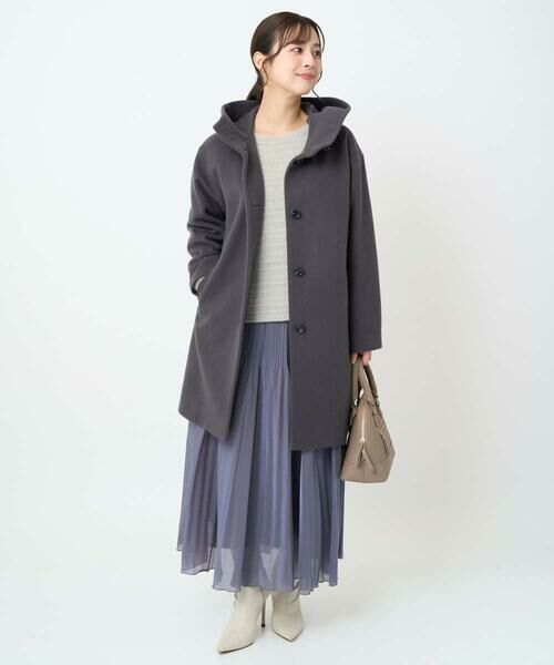 Maison de CINQ / メゾン ドゥ サンク その他アウター | 【小さいサイズ】SUPER100sウール フーデットミドルコート | 詳細26