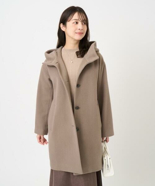 Maison de CINQ / メゾン ドゥ サンク その他アウター | 【小さいサイズ】SUPER100sウール フーデットミドルコート | 詳細5