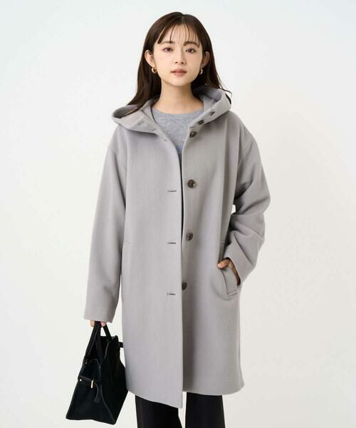 Maison de CINQ / メゾン ドゥ サンク その他アウター | 【小さいサイズ】SUPER100sウール フーデットミドルコート | 詳細7