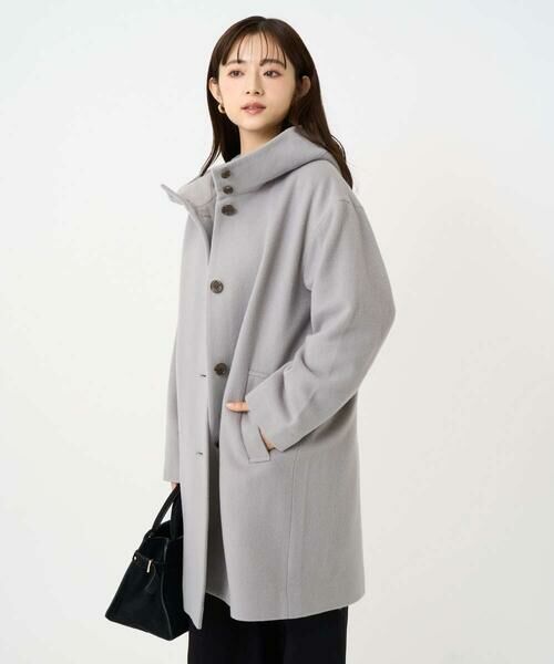 Maison de CINQ / メゾン ドゥ サンク その他アウター | 【小さいサイズ】SUPER100sウール フーデットミドルコート | 詳細8