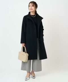 Maison de CINQ / メゾン ドゥ サンク その他アウター | 【小さいサイズ】SUPER100sウール スタンドカラーロングコート