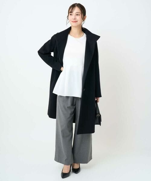 Maison de CINQ / メゾン ドゥ サンク その他アウター | 【小さいサイズ】SUPER100sウール スタンドカラーロングコート | 詳細18