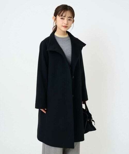 Maison de CINQ / メゾン ドゥ サンク その他アウター | 【小さいサイズ】SUPER100sウール スタンドカラーロングコート | 詳細4