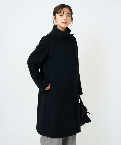 Maison de CINQ / メゾン ドゥ サンク その他アウター | 【小さいサイズ】SUPER100sウール スタンドカラーロングコート | 詳細6