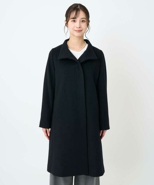 Maison de CINQ / メゾン ドゥ サンク その他アウター | 【小さいサイズ】SUPER100sウール スタンドカラーロングコート | 詳細7