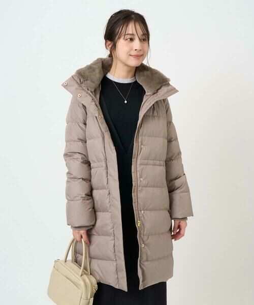 Maison de CINQ / メゾン ドゥ サンク ダウンジャケット・ベスト | 【小さいサイズ】ベーシックタフタ ロングダウンコート/撥水加工 | 詳細7