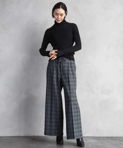 Maison de CINQ / メゾン ドゥ サンク チノ・ワークパンツ | [小さいサイズ]2WAYストレッチチェックワイドパンツ | 詳細17