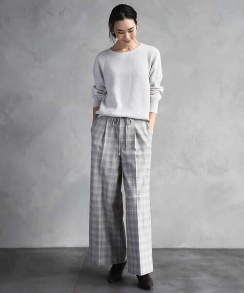 Maison de CINQ / メゾン ドゥ サンク チノ・ワークパンツ | [小さいサイズ]2WAYストレッチチェックワイドパンツ | 詳細25