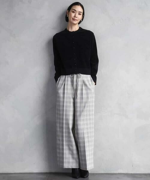 Maison de CINQ / メゾン ドゥ サンク チノ・ワークパンツ | [小さいサイズ]2WAYストレッチチェックワイドパンツ | 詳細30