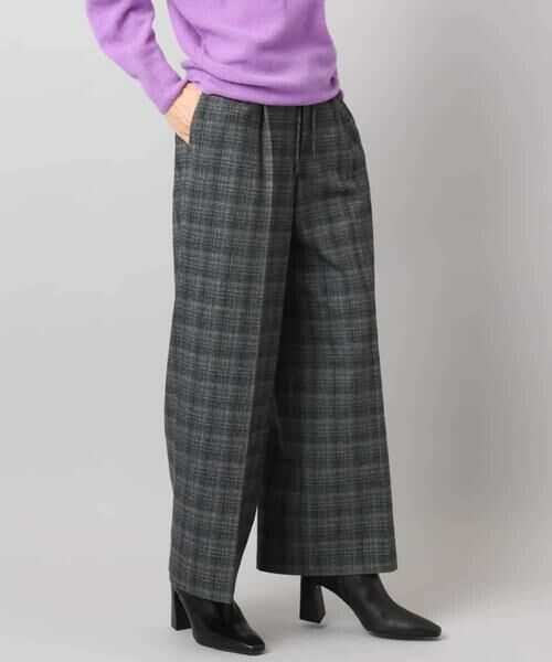 Maison de CINQ / メゾン ドゥ サンク チノ・ワークパンツ | [小さいサイズ]2WAYストレッチチェックワイドパンツ | 詳細4