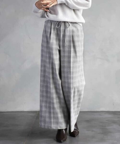 Maison de CINQ / メゾン ドゥ サンク チノ・ワークパンツ | [小さいサイズ]2WAYストレッチチェックワイドパンツ | 詳細5