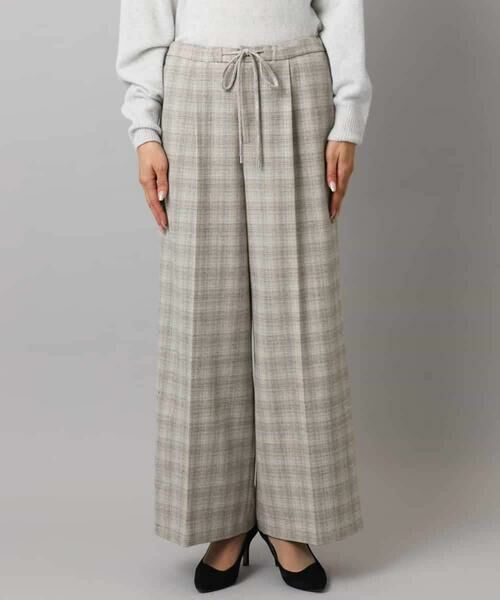 Maison de CINQ / メゾン ドゥ サンク チノ・ワークパンツ | [小さいサイズ]2WAYストレッチチェックワイドパンツ | 詳細7