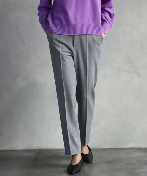 Maison de CINQ / メゾン ドゥ サンク その他パンツ | [小さいサイズ]［定番人気/新色追加］裏起毛ワイドクロップドパンツ(機能素材) | 詳細1