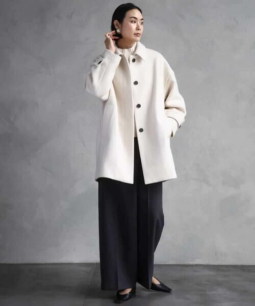Maison de CINQ / メゾン ドゥ サンク ステンカラーコート | [小さいサイズ]スーパー100sウールステンカラーコート | 詳細30