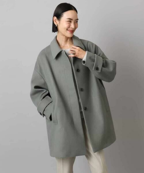 Maison de CINQ / メゾン ドゥ サンク ステンカラーコート | [小さいサイズ]スーパー100sウールステンカラーコート | 詳細4