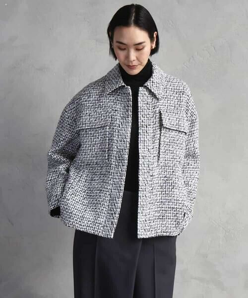 Maison de CINQ / メゾン ドゥ サンク その他アウター | [小さいサイズ]ファンシーツイードCPOジャケット | 詳細12