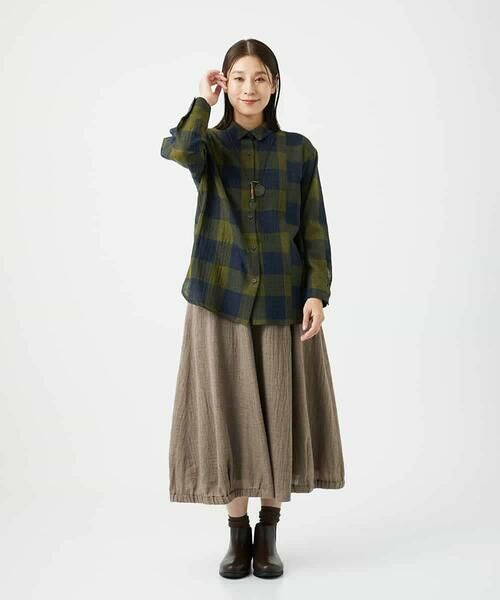 Maison de CINQ / メゾン ドゥ サンク シャツ・ブラウス | [日本製]リファインガーゼブロックチェックブラウス | 詳細14