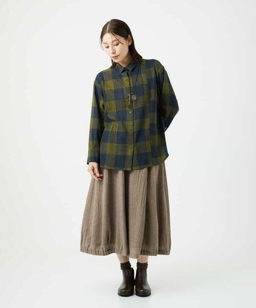 Maison de CINQ / メゾン ドゥ サンク シャツ・ブラウス | [日本製]リファインガーゼブロックチェックブラウス | 詳細15